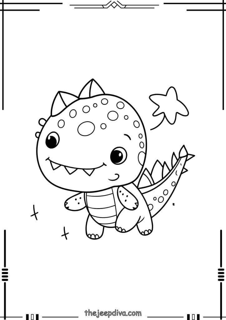72 Dinosaur Coloring Pages Collection (Free PDF Printables)