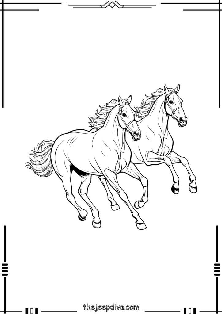 72 Horse Coloring Pages Collection (Free PDF Printables)