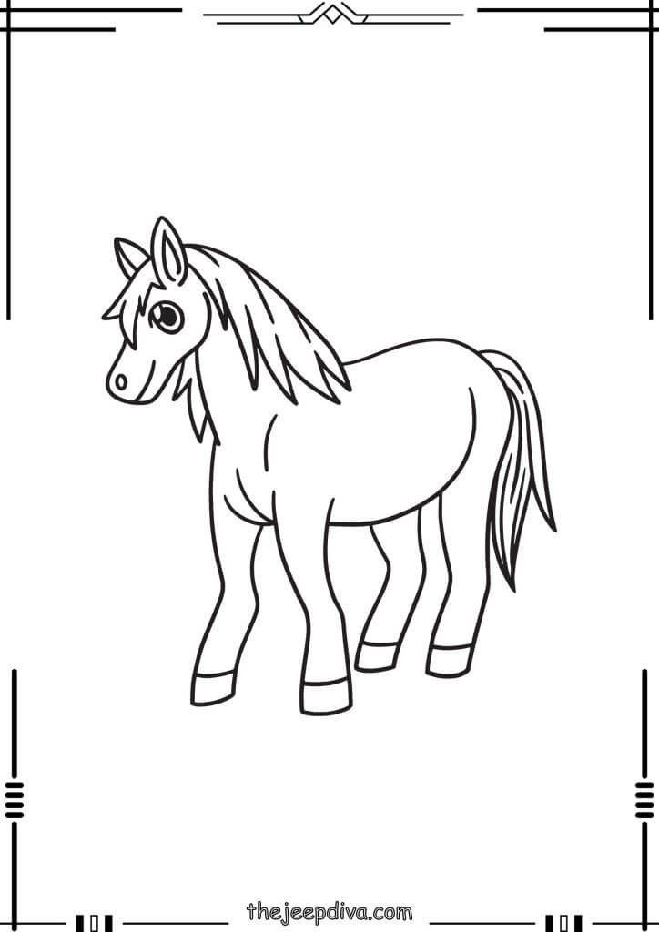 72 Horse Coloring Pages Collection (Free PDF Printables)