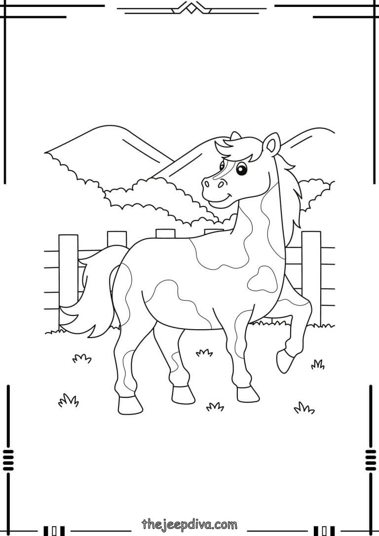72 Horse Coloring Pages Collection (Free PDF Printables)