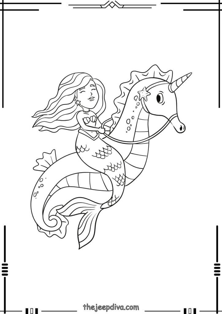 72 Mermaid Coloring Pages Collection (Free PDF Printables)