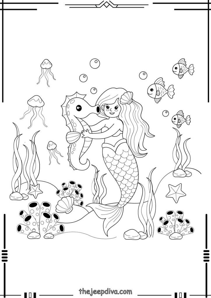 72 Mermaid Coloring Pages Collection (Free PDF Printables)