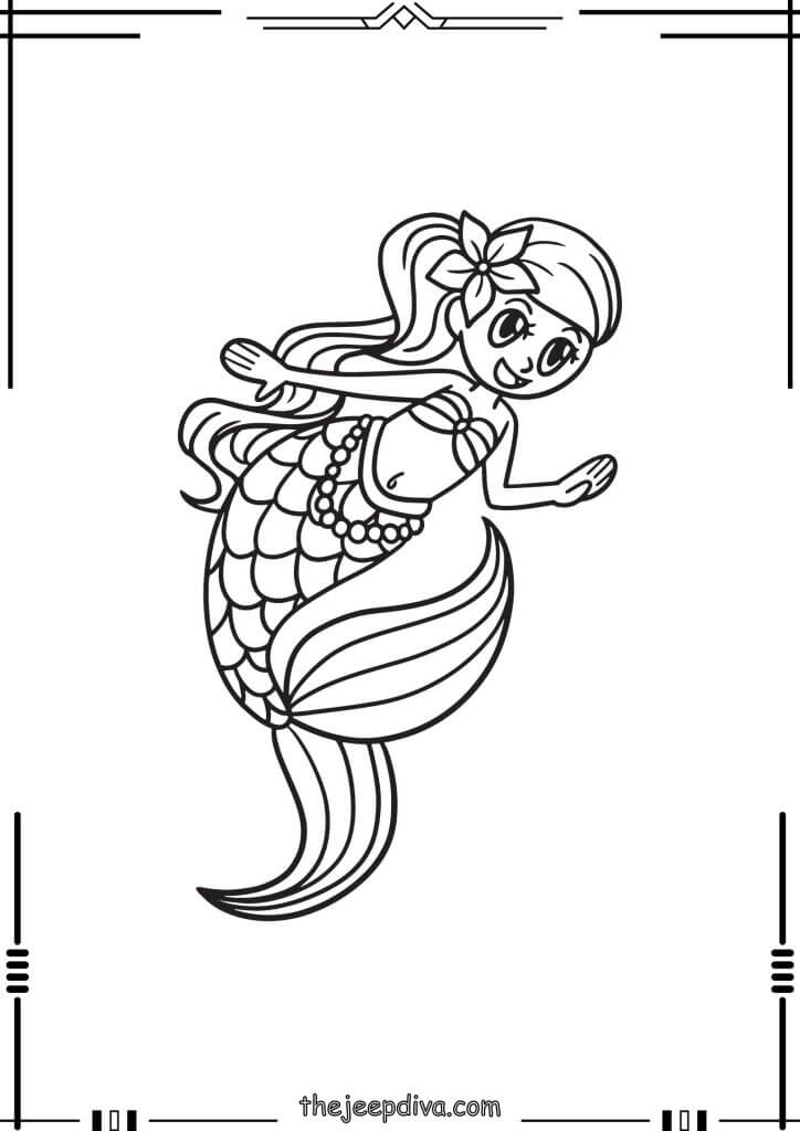 72 Mermaid Coloring Pages Collection (Free PDF Printables)