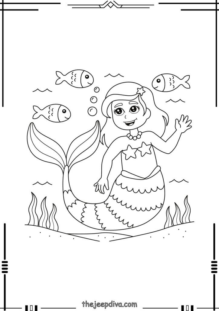 72 Mermaid Coloring Pages Collection (Free PDF Printables)