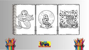 Mermaid Colouring Pages - Feature Image