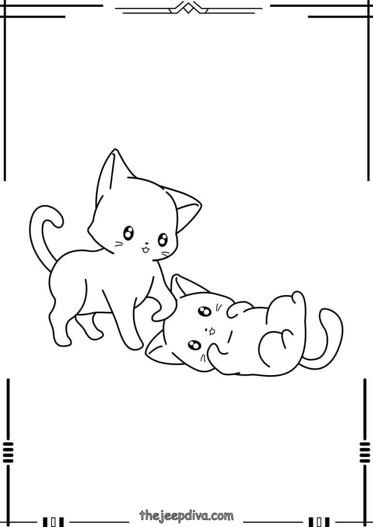 72 Cat Coloring Pages Collection (Free PDF Printables)