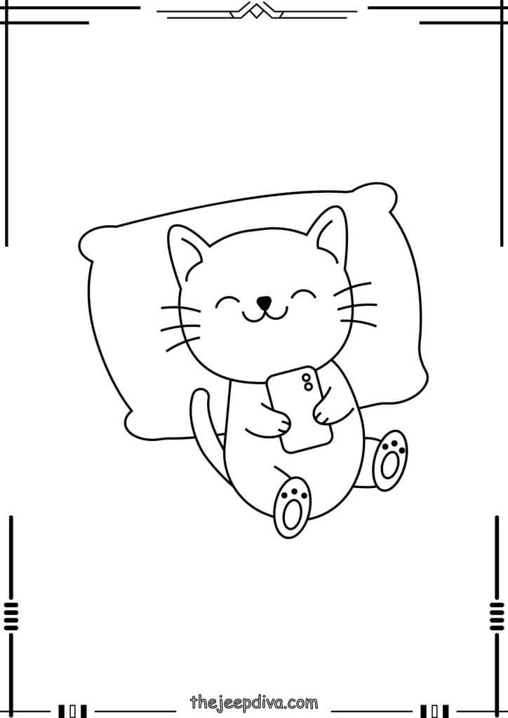 72 Cat Coloring Pages Collection (Free PDF Printables)