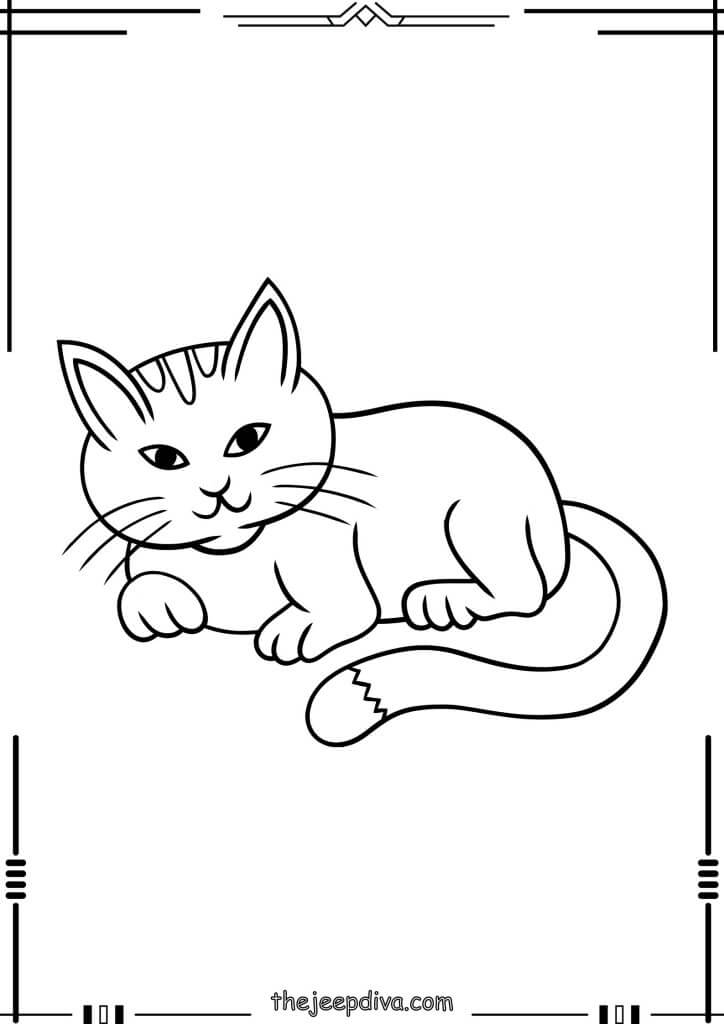 72 Cat Coloring Pages Collection (Free PDF Printables)