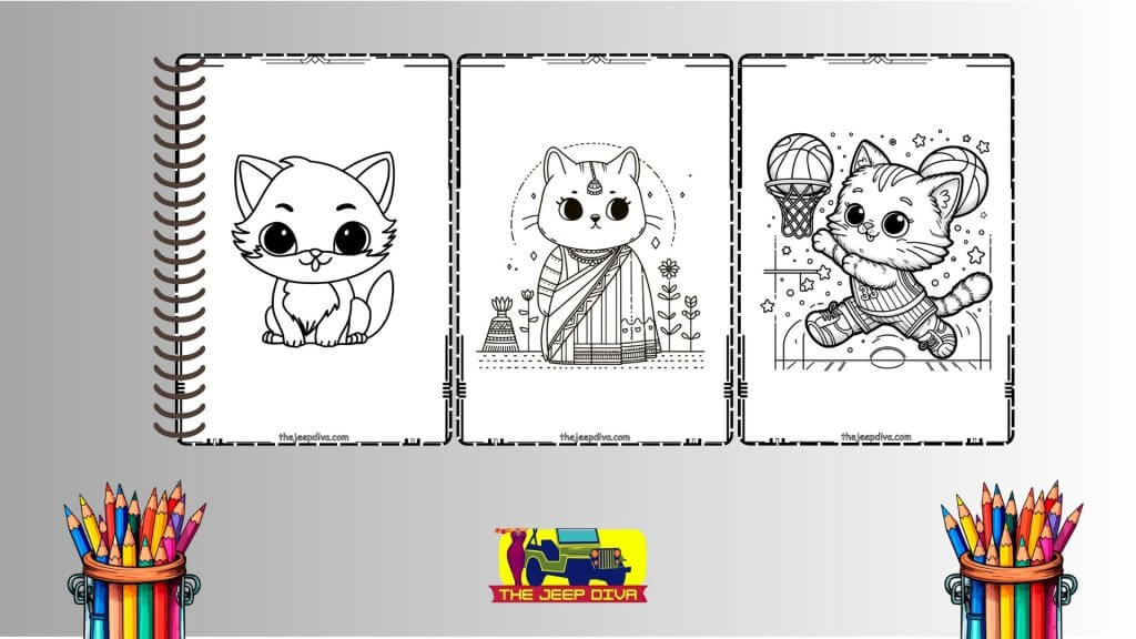 72 Cat Coloring Pages Collection (Free PDF Printables)