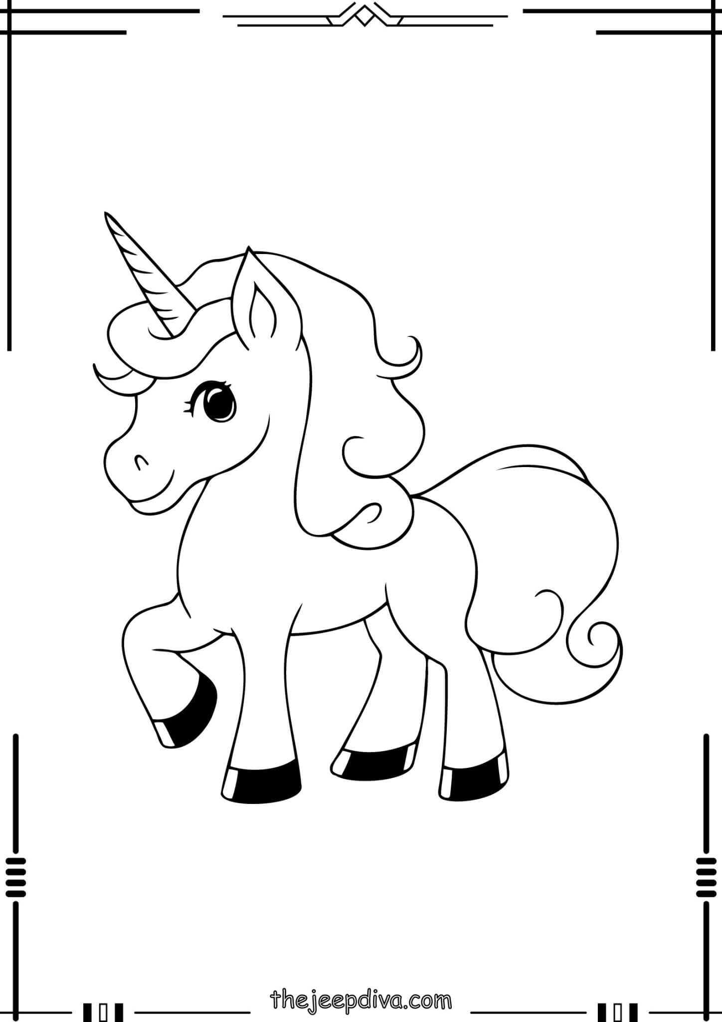 72 Unicorn Coloring Pages Collection (Free PDF Printables)