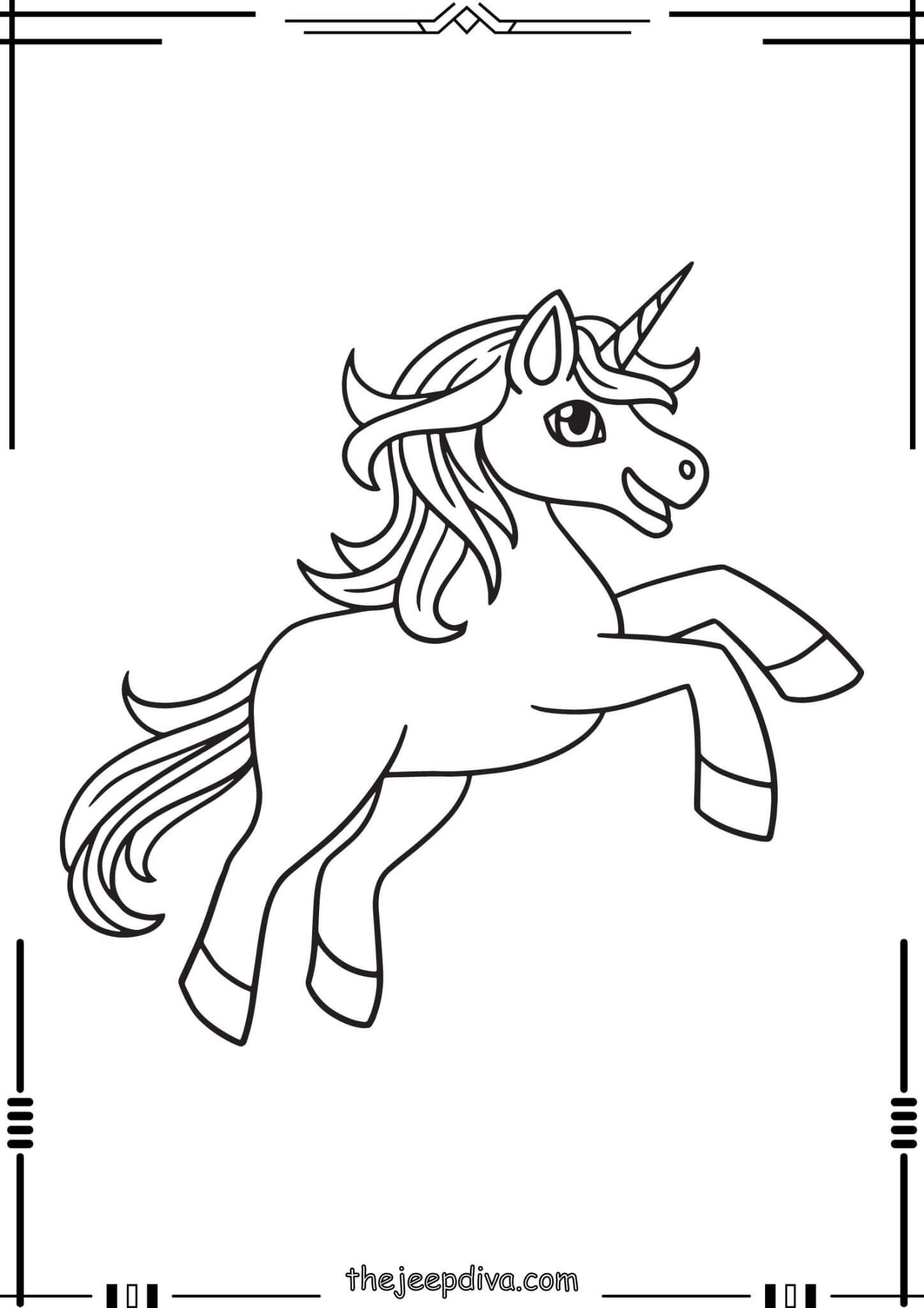 72 Unicorn Coloring Pages Collection (Free PDF Printables)
