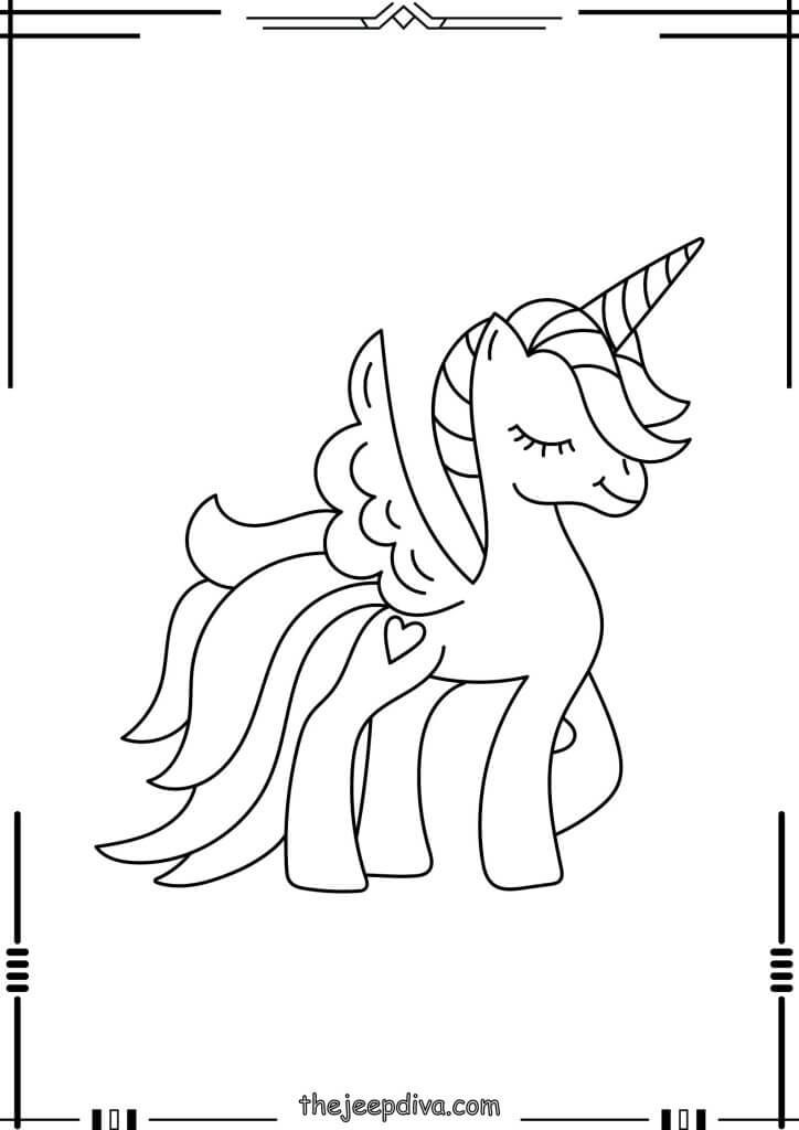 72 Unicorn Coloring Pages Collection (Free PDF Printables)